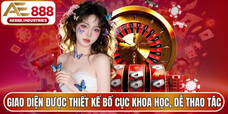 Giao diện được thiết kế bố cục khoa học, dễ thao tác