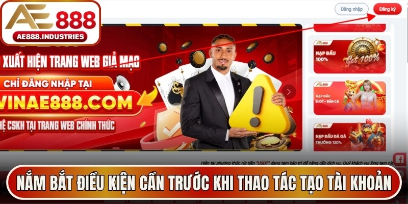 Nắm bắt điều kiện cần trước khi thao tác tạo tài khoản mới